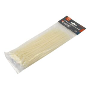 kábelkötegelő 4,8×400mm 100db, fehér nylon;