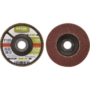 lamellás csiszoló acél, Alu, műa. és fa munkadarabok csiszolására, 125×22mm; P40, kúpos, max.:12.300 ford./perc, EN13743