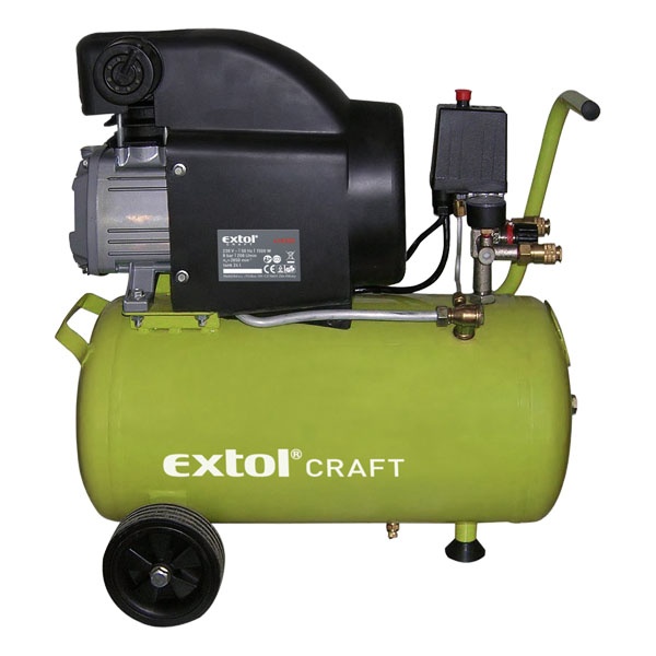 olajos légkompresszor, 1500W, 24l tartály, 8 bar; beszívott:208l/min