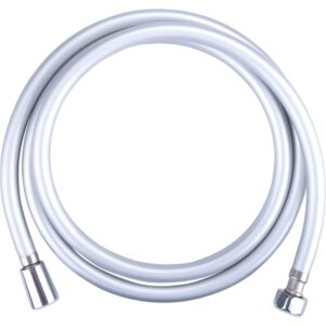 zuhanytömlő, ezüst PVC, csavarodásmentes; 1,8 m