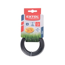 damil szegélynyíró géphez 2,4 mm, négyszög keresztmetszetű, fekete közép/dual power, 15m