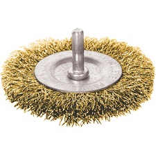 drótcsiszoló körkefe, 75mm, fúrógépbe fogható: 6mm csap, rezezett acél, max. 4500 ford/perc