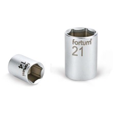dugófej, 1/2″, 30mm, 61CrV5, mattkróm; 44mm hosszú FORTUM