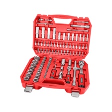 dugókulcs klt., CV., racsnis 45fog ; 1/4″ és 1/2″, 94db, 4-32mm, 32db bit(lapos, kereszt,imbusz,torx), gyertyakulcs16&21