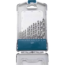 fémcsigafúró klt., 13db, HSS-G 9341/M2, 1,5-6,5mm, acélra, normál befogás, polírozott, műanyag tartóban