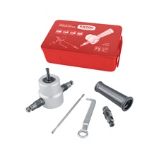 fúrógéppel hajtható mechanikus lemezvágó/lyukasztó fej, max. 2 mm lemezekhez