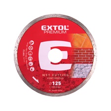 gyémántvágó csempevágáshoz (sima), vizes vágásra; 125×2×22,2mm, max.12.250 ford/perc