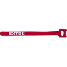 kábelkötegelő 12,0×200mm 30db, tépőzáras, többször használható (oldható), piros, nylon