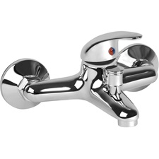 kádtöltő csaptelep 35mm, 150mm-es, falra szerelhető, fényes, zuhanycsatlakozóval (zuhanycső és -fej nélkül)