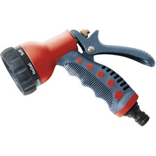 pisztoly szórófej, locsoló, festett réz fejjel, 7 féle sugár, kuplung csatlakozóval, ergonomikus GARDEN