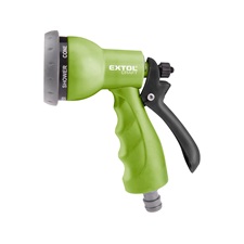 pisztoly szórófej, locsoló, ergonomikus ; műanyag 7 féle sugár, kuplung csatlakozóval
