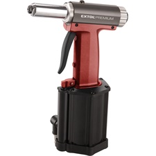 pneumatikus popszegecshúzó; ALU, réz, acél, INOX szegecsekhez, 2,4-3,2-4,0-4,8mm, 1/4″ csatlakozó, üzemi nyomás: 4-5 Bar