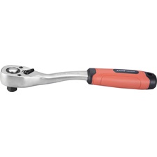 racsnis hajtókar, CV., 45 fog, hajlított szár, csúszásgátló TPR markolat; 1/4″, 153 mm