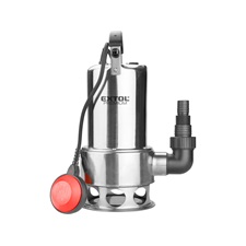 szennyvíz búvárszivattyú, úszókapcsolóval, 1100W, INOX ház, szállító teljesítmény: 15 m3/h, max. száll. 9,5m